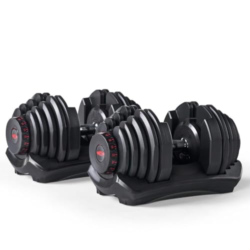 BowFlex SelectTech 1090i verstellbare Hanteln (Paar), einstellbar von 4 bis 41 kg in 17 Gewichtsleveln pro Hantel