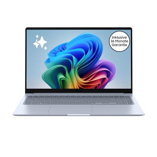 Samsung Galaxy Book4 Edge Galaxy AI-Laptop, 15,6-Zoll-Display, 16GB RAM, Snapdragon X Plus Prozessor, Notebook 256GB Speicher, Copilot+ PC, Sapphire Blue, 3 Jahre Herstellergarantie Windows 11 Home