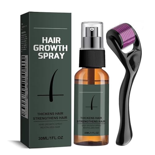 Bartwuchs set mit Titanium Derma Roller, Bartroller Kit 30 ml, Beard Roller Bartwuchs Serum öl, Bartwuchs Roller,Beard Microneedle, Bartpflege Set Bestes Geschenk für Männer