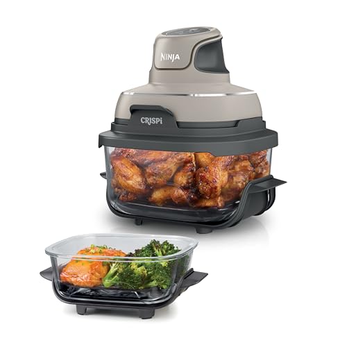 Ninja CRISPi tragbare Air fryer Heißluftfritteuse, 3,8 l, Stein FN101EUST