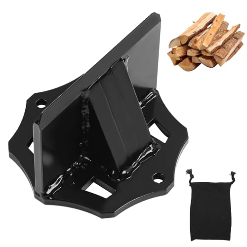 MaxEarn Tragbarer Holzspaltkeil, Kleiner Brennholz Manueller Holzspalter, Robuster Brennholzspalter Kohlenstoffstahl, Tragbar Anzündspalter für Kleine Kamine Holzöfen Kaminöfen, Basisdurchmesser 7cm