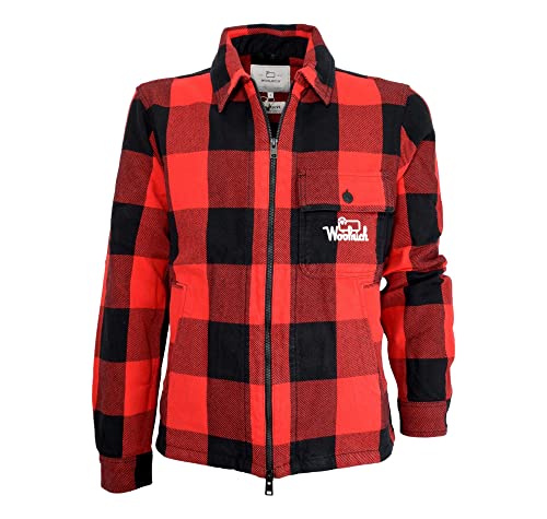 WOOLRICH Overshirt Herren Timber Cotton CFWOOS0070MRUT3250 Farbe Buffalo Red, Siehe Foto, Small