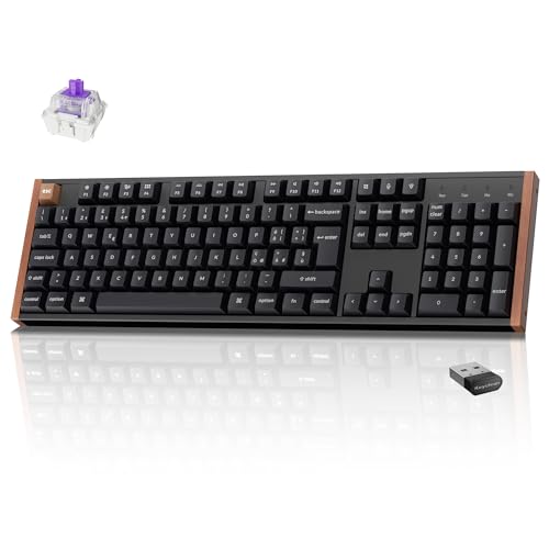 Keychron K10 HE Kabellose Tastatur mit Halleffekt, ISO-IT Layout, einstellbare Aktivierung, Schnellauslösungsmodus, Gehäuse aus Aluminium und Holz, RGB, italienische Tastatur für Mac, Windows und