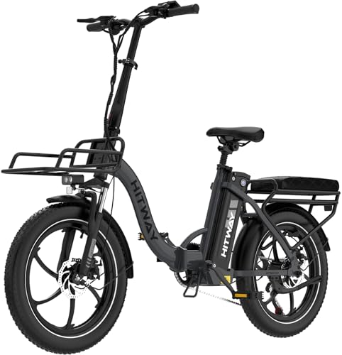 HITWAY E Bike, Ebike mit 250W Motor, Elektrofahrrad 20 Zoll, E-Bike mit 70-150km Reichweite, 7-Gang, APP-Steuerung, faltbar, IP54 wasserdicht, Pedelec Silver