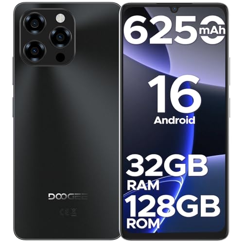 DOOGEE Note 58 Android 16 Smartphone Ohne Vertrag, 6250mAh, 32GB+128GB/2TB TF Handy, 6.75