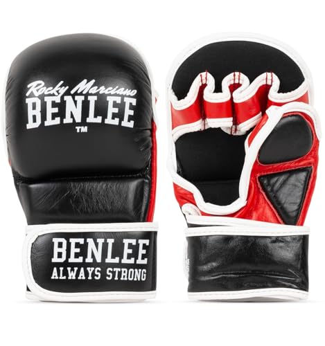 BENLEE MMA-Trainingshandschuhe aus Leder (1 Paar) Striker Black S/M
