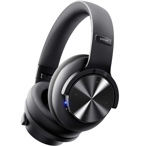 Picun B8 Bluetooth-Kopfhörer, 120 Stunden Wiedergabezeit, kabellose Bluetooth-Kopfhörer mit 3 EQ-Modi, niedriger Latenz, Freisprechfunktion, Over-Ear-Kopfhörer für Reisen, Schwarz