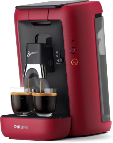 PHILIPS Senseo Maestro Kaffeepadmaschine, rot, 3 Spezialitäten