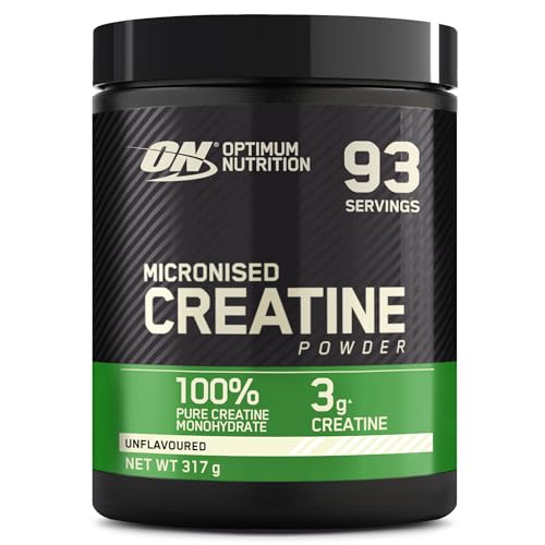 Optimum Nutrition Mikronisiertes Kreatin Pulver, Geschmacksneutral, 317g, 93 Portionen