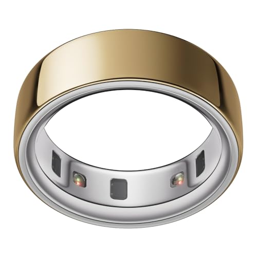 Oura Ring 4 - Gold - Größe 7 - Smart Ring | Messen Sie zuerst mit Oura Ring 4 Sizing Kit | Sleep Tracking Wearable - Herzfrequenz - Fitness Tracker - Bis zu 8 Tage Batterielaufzeit
