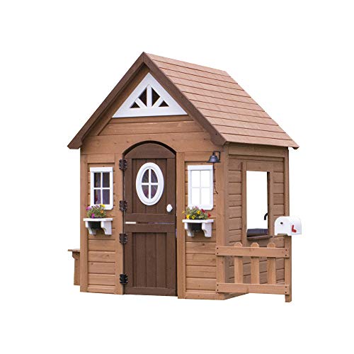 Backyard Discovery Aspen Spielhaus aus Holz in Braun & Weiß