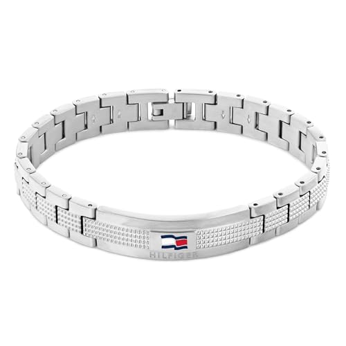 Tommy Hilfiger Jewelry Gliederarmband für Herren aus Edelstahl - Erhältlich aus Schwarz oder Silber