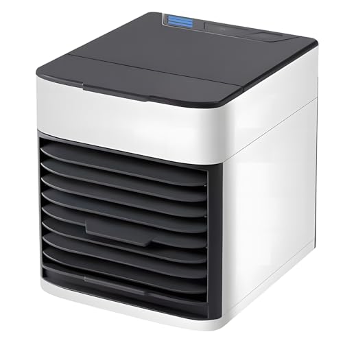 Mobile Klimaanlage,Luftkühler mit Verdunstungskühlung,Mini Klimaanlage,USB Ventilator mit Timing Funktion,4-in-1 Persönlich Mobile Klimageräte,Tragbarer Klein Klimaanlage Air Cooler