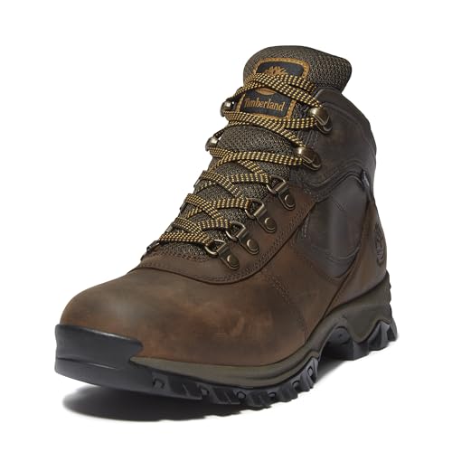 Timberland Mens Anti-Fatigue Hiking Waterproof Leather Mt. Maddsen, Dark Brown, 43.5 EU