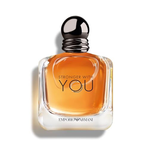 Emporio Armani Stronger With You Eau de Toilette, Armani Beauty für Herren, Warm-würziger Duft mit Noten von Kastanie, Lavendel, zartem Salbei und Vanille, 100ml