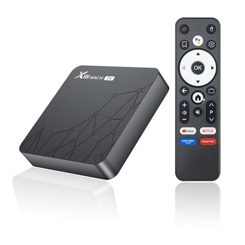 GREVA Android 14.0 TV Box, 8K UHD-Auflösung Android Box 2GB RAM 16GB ROM RK3518 Quad-Core 64bit Cortex-A53, 2.4GHz/5.0GHz Dual Wifi6 10/100M LAN Enternet Bluetooth 5.0 USB3.0 Smart TV Box X88 MINI14