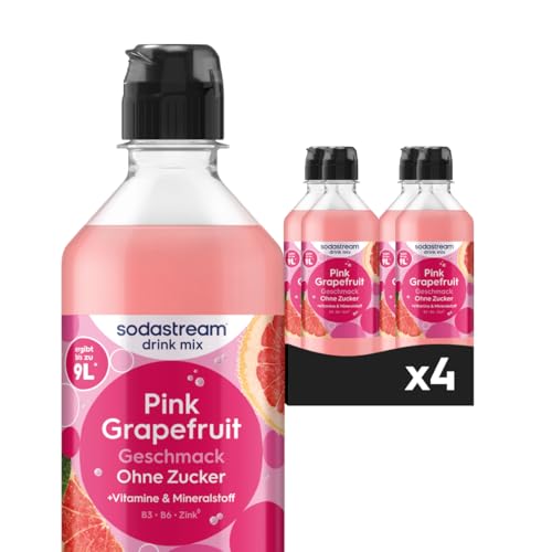 Sodastream drink mix Pink Grapefruit ohne Zucker, 4er Pack (4 x 440 ml)