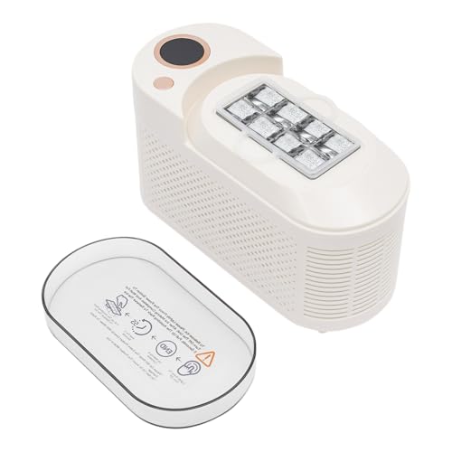Eiswürfelmaschine Tragbarer Eiswürfelbereiter 120W Mini Eismaschine 8 Würfel in 10-15 Min mit 12V Autoanschluss Kompakt & Leise für Auto Zuhause Camping Küche Reise (Weiß)