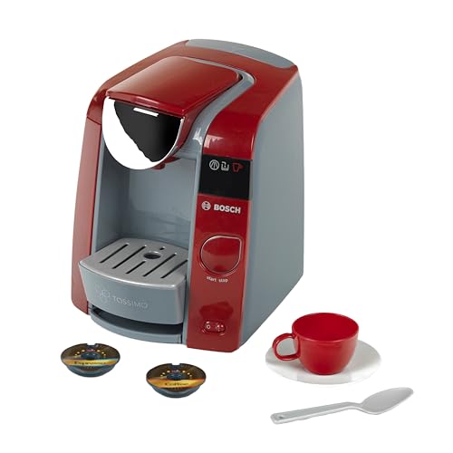 Theo Klein 9543 Bosch Tassimo Kaffeemaschine | Mit Wassereinfüllmöglichkeit und Wasserdurchlauf mit Sound | Inklusive Espresso-Set | Maße: 20 cm x 16 cm x 20 cm | Spielzeug für Kinder ab 3 Jahren