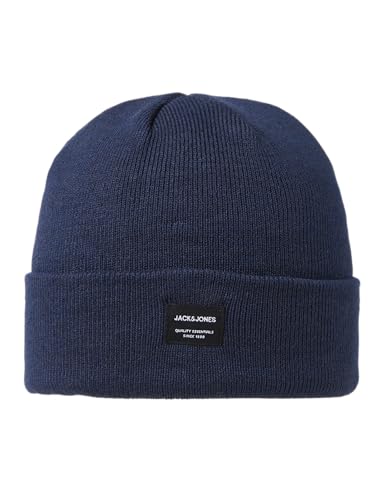 JACK & JONES Herren Jjdna Beanie Noos Strickm tze, Blau (Navy Blazer Navy Blazer), Einheitsgröße EU