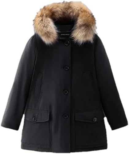WOOLRICH Damen Arctic Parka in Ramar mit abnehmbarem Pelzbesatz Dark Navy, blau, 38