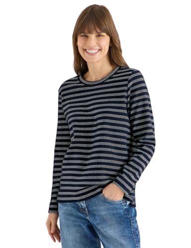 Cecil Gestreiftes Shirt universal Blue XXL