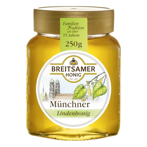 Breitsamer Honig Münchner Lindenhonig 250g flüssig - Eine süß-würzige Honig-Spezialität direkt aus München (1 x 250g)
