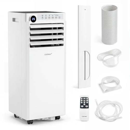 COSTWAY mobile Klimaanlage mit Abluftschlauch, 9000 BTU Klimagerät leise