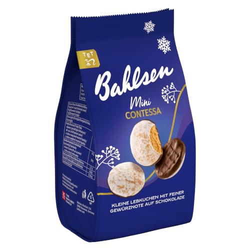 Bahlsen Mini Contessa – 1er Pack – Kleine Lebkuchen auf edelherber Schokolade (1 x 100 g)