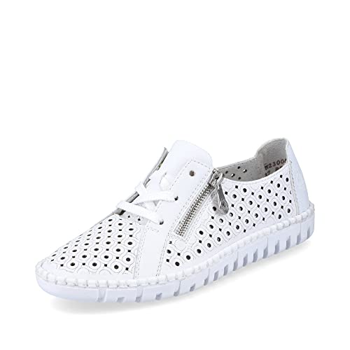 Rieker Damen Low-Top Sneaker M2300, Frauen Halbschuhe,Turnschuhe,Laufschuhe,straßenschuhe,Strassenschuhe,Sportschuhe,Weiss (80),38 EU / 5 UK