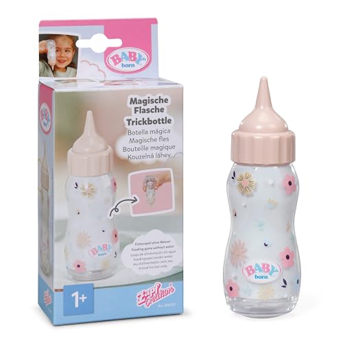 BABY born Magische Flasche, Puppenzubehör, Trinkflasche für Puppen mit realistischem Effekt, 838570 Zapf Creation, Rosa