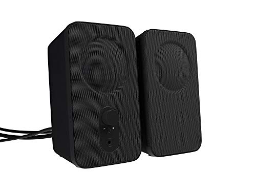 Amazon Basics Computer-Lautsprecher für Schreibtisch oder Laptop , AC-Betrieb (EU-Version), 2 Stück, Schwarz