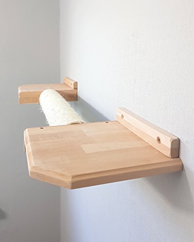 Jennys Tiershop Katzen Wandpark, handgefertigte Tiermöbel/Luxusmöbel, Katzenmöbel in vielen Ausführungen. Hier: Schwebebalken/Kratzsäule(W2)