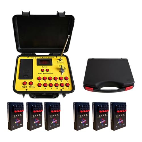 GarborEffect 24Fach Professioneller Feuerwerk Fernzünder mit 500m Reichweite, Programmierbare Zündanlage für Hochzeiten, Neujahr, Partys & Feuerwerksshows