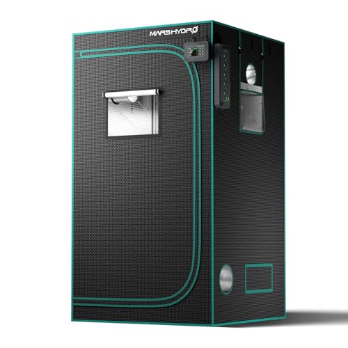 MARS HYDRO Growzelt 100x100x180cm,Indoor Grow Tent Reflektierende Mylar Zuchtzelte Hydrokultur,abnehmbaren Boden Tablett,für Pflanzen wachsen Raum
