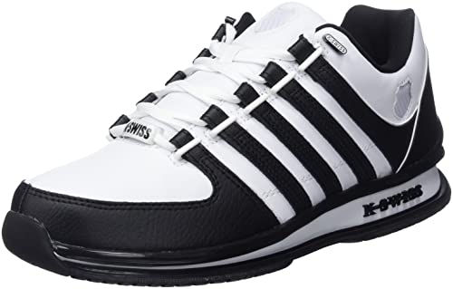 K-Swiss Herren Rinzler Sneaker, White/White/Black, 42.5 EU