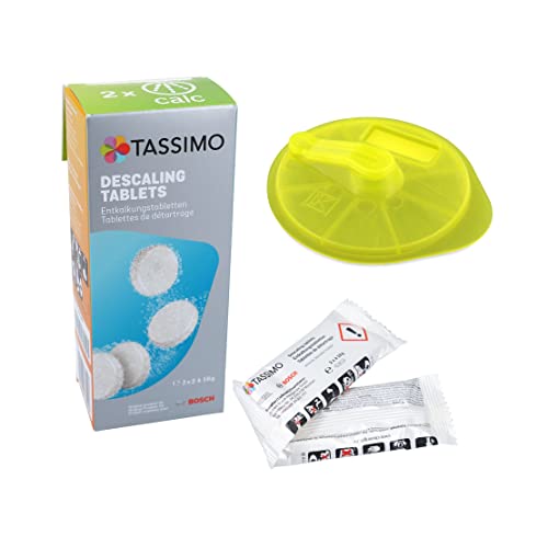 DL-pro Reinigungsdisc + Entkalkungstabletten für Bosch Siemens 576836 00576836 311909 00311909 für Tassimo Kapselmaschine Kapselautomat Kaffeekapselmaschine Kaffeemaschine Kaffeevollautomat