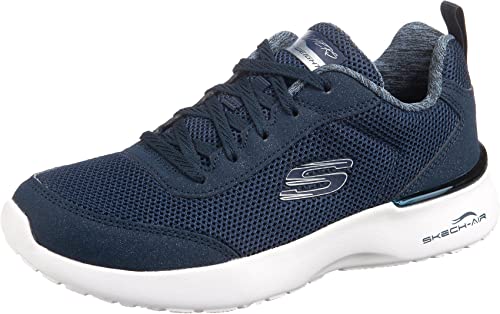 Skechers 12947 Damen Sneaker, Blau (Navy Mesh/White Trim NVY), 39 EU