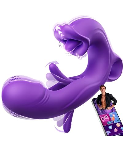Vibration für Frauen Dildo AI-Sync Vibrator,Sex Spielzeug für die Frau mit 7 Zungenlecken 7 Schlagmodi 7 Vibrationmodi,Vibratorensets für Frauen Sex Toyset für Woman Vibratoren mit Klitorisstimulation