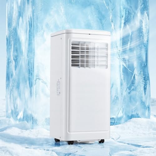 YODOLLA Mobile Klimaanlage 9000 BTU, 4-in-1 Klimagerät mit WiFi & Bluetooth, Kühlen, Entfeuchten, Ventilator, 17–30°C einstellbar, 24h Timer, für 10–20㎡ Zimmer/Büro, Energieklasse A