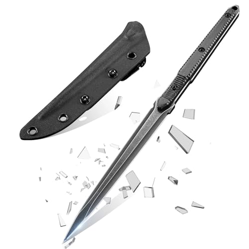 Freelander Outdoor Messer Feststehende Klinge mit Kydex Scheide, Survival Messer aus 440C Stahl, Full Tang Bushcraft Outdoormesser für Camping, Geschenk für Männer