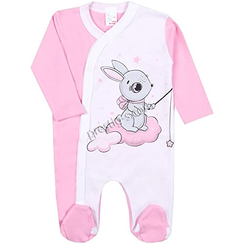 Baby Strampler | Mädchen | Langarm | 100% Baumwolle | Overall | Spielanzug | Einteiler | Spielanzug | Body | Strampelanzug | Babykleidung | Spieler (68, Rosa 1)