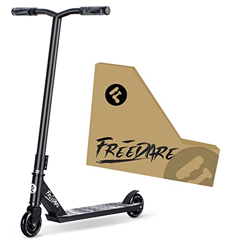 FREEDARE Pro Stunt Scooter für Kinder ab 8 Jahren, Teenager, schwarz