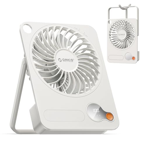 ORICO DoFan USB Tischventilator mit 3200 RPM, 3600mAh Akku, 180° Flexibler Halterung für Wand & Tisch, 3 Geschwindigkeiten, für Büro & Zuhause (dFAN1)