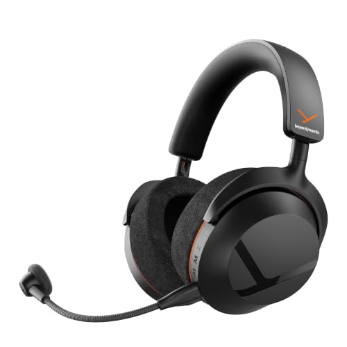 beyerdynamic MMX 100 Wireless Gaming Headset, 80+ Std. Akku, Schwarz | Studio-inspirierter Sound mit präziser Ortung, META VOICE Mikrofon und Velourspolstern.