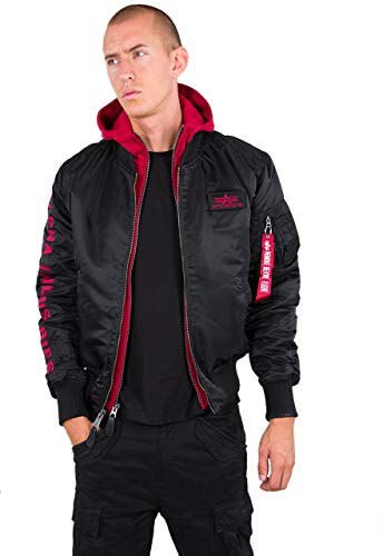 Alpha Industries MA-1 D-Tec SE Bomberjacke für Herren Black/Red