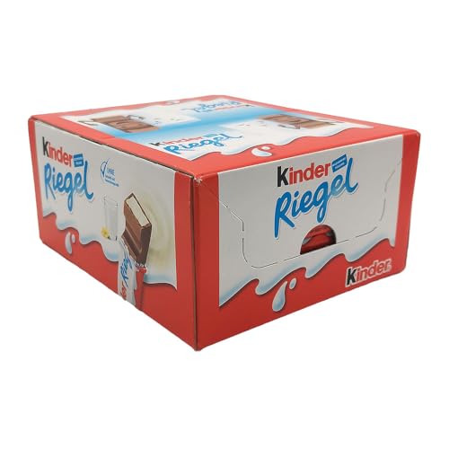 Kinder Riegel - 36 Einzelriegel, Einzeln Verpackte Schokoriegel, Zartschmelzende Vollmilchschokolade mit Milchcremefüllung