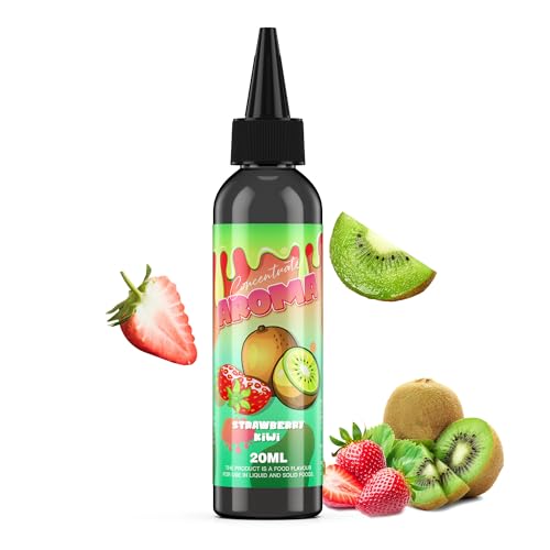FURUN Erdbeer-Kiwi Aromakonzentrat, hochdosiertes Lebensmittelaroma, 20ml Aroma in 120ml Flasche, einfaches Mischen, zum Kochen, Backen, Getränke DIY und Vernebler