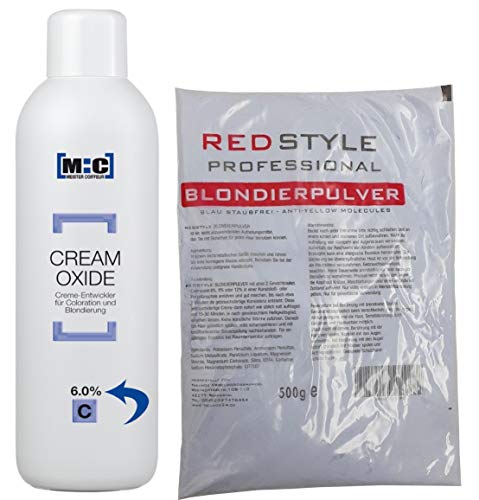 M:C MEISTER COIFFEUR [ CREAM OXIDE 6% ] - 1000ml + 500g Blondierpulver