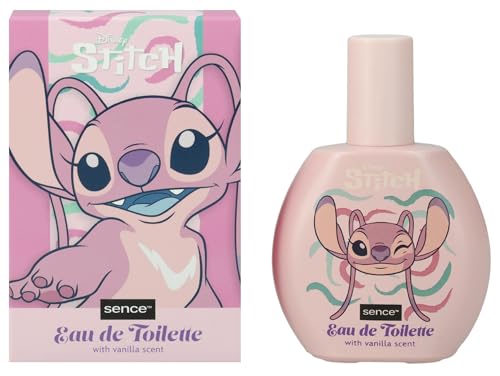 Disney Stitch & Angel Vanille EDT, Parfüm für Damen, Kinder, Teenager und Mädchen, Sence Vegan Beauty Eau de Toilette, Kinderparfüm (1 x 100ml)